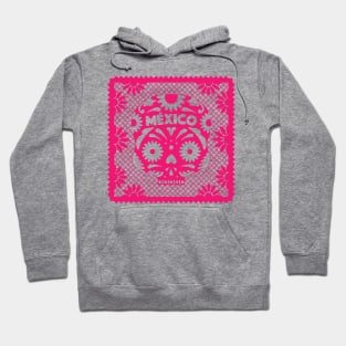 Mexican Day Of The Dead Pink Sugar Skull / Traditional Cultural Icon in México by Akbaly Hoodie